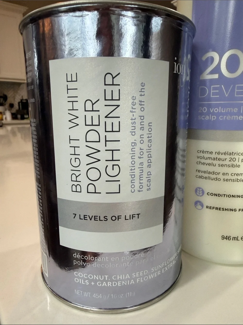 ION Bright White Powder Lightener & 20 Vol Developer — NEW UNOPENED